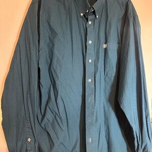 Teal Long Sleeve Button-Up Shirt